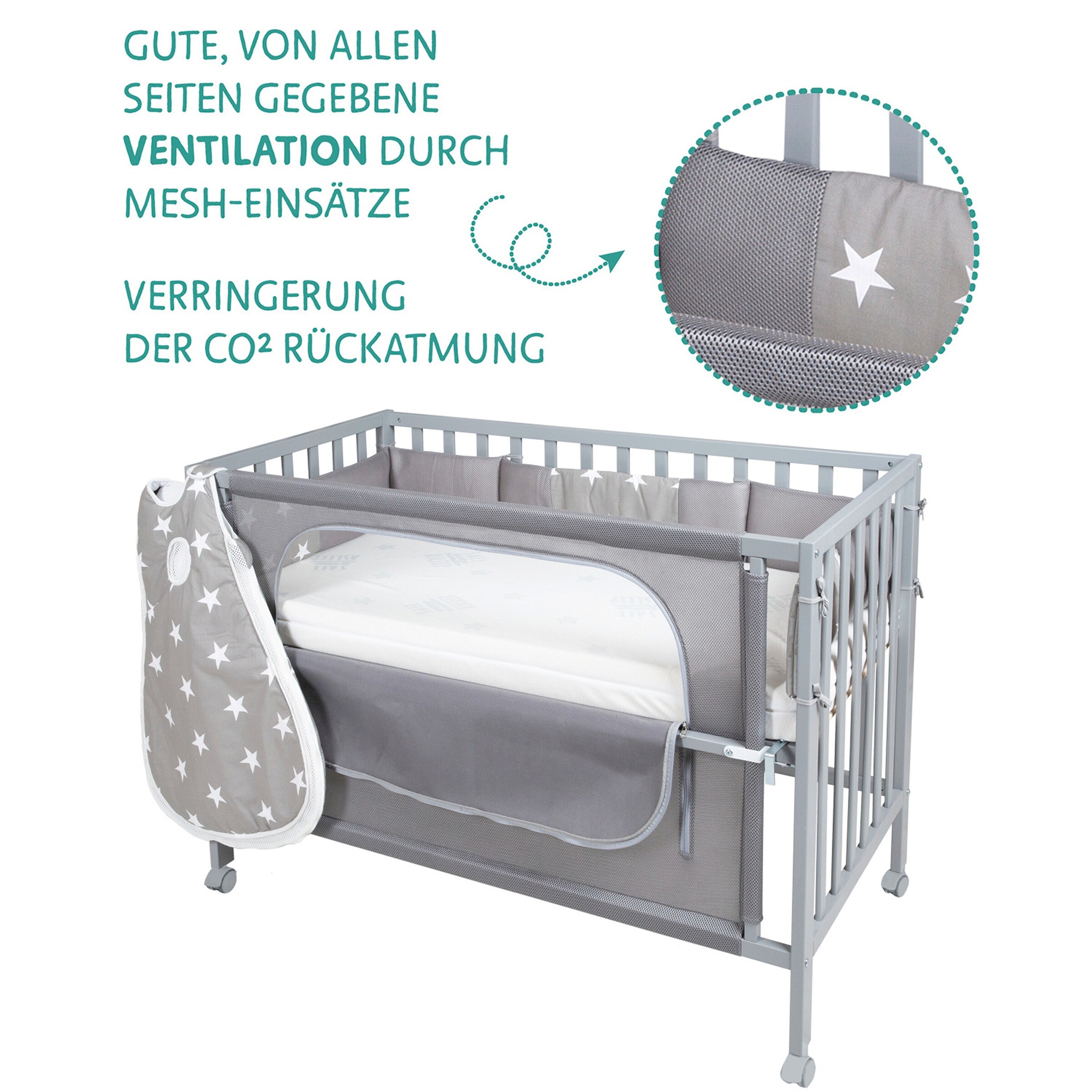 roba Room Bed 60x120 cm Little Stars safe asleep®