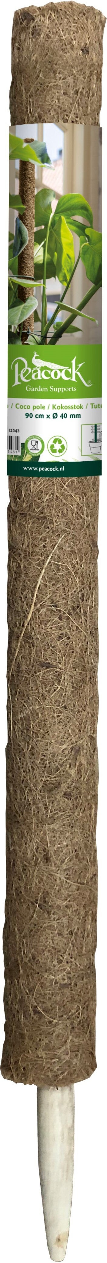 Peacock plantenstok naturel D 4 H 90 cm