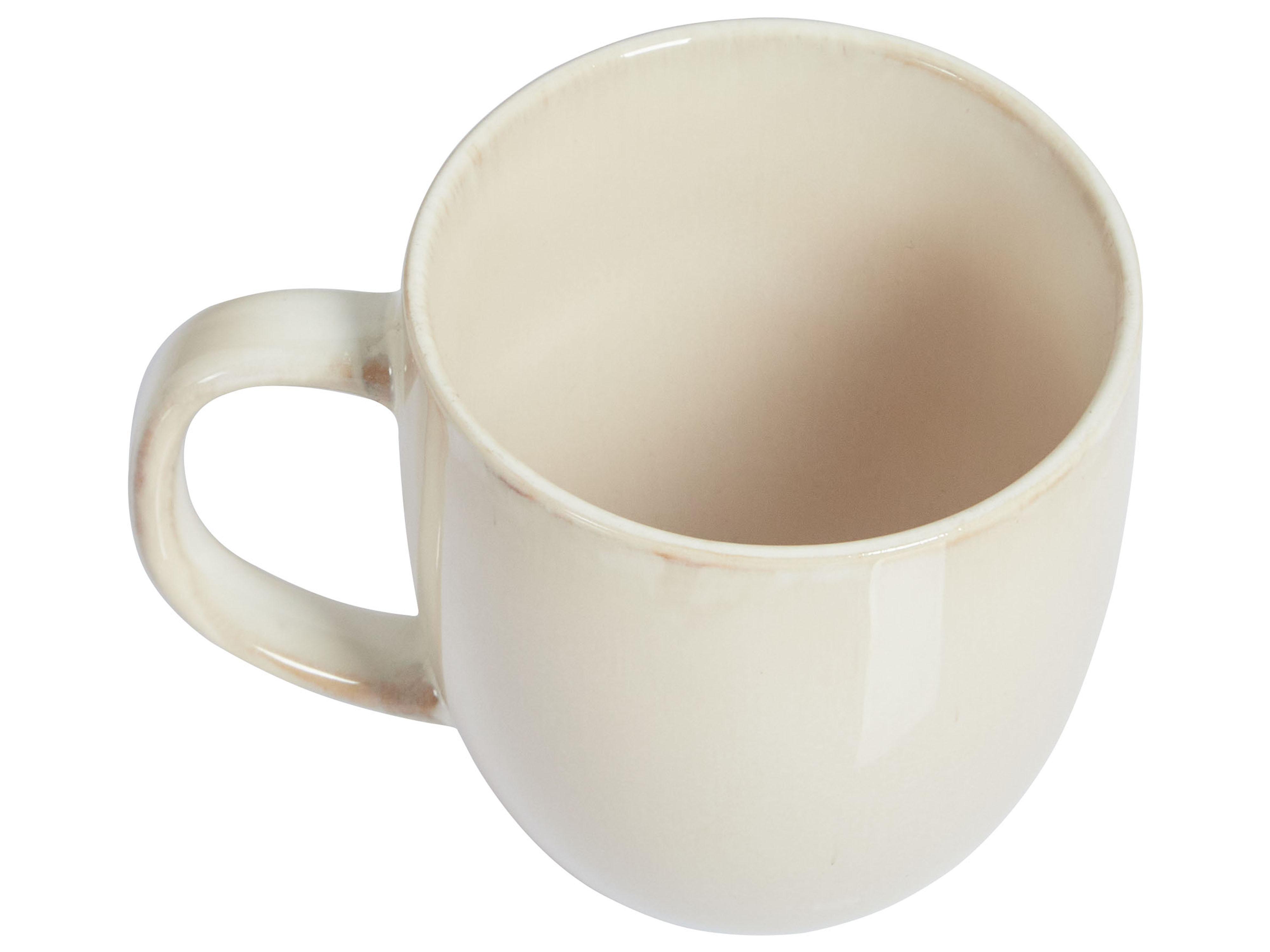 Set van 4 mokken GINSENG Steengoed Lichtbeige