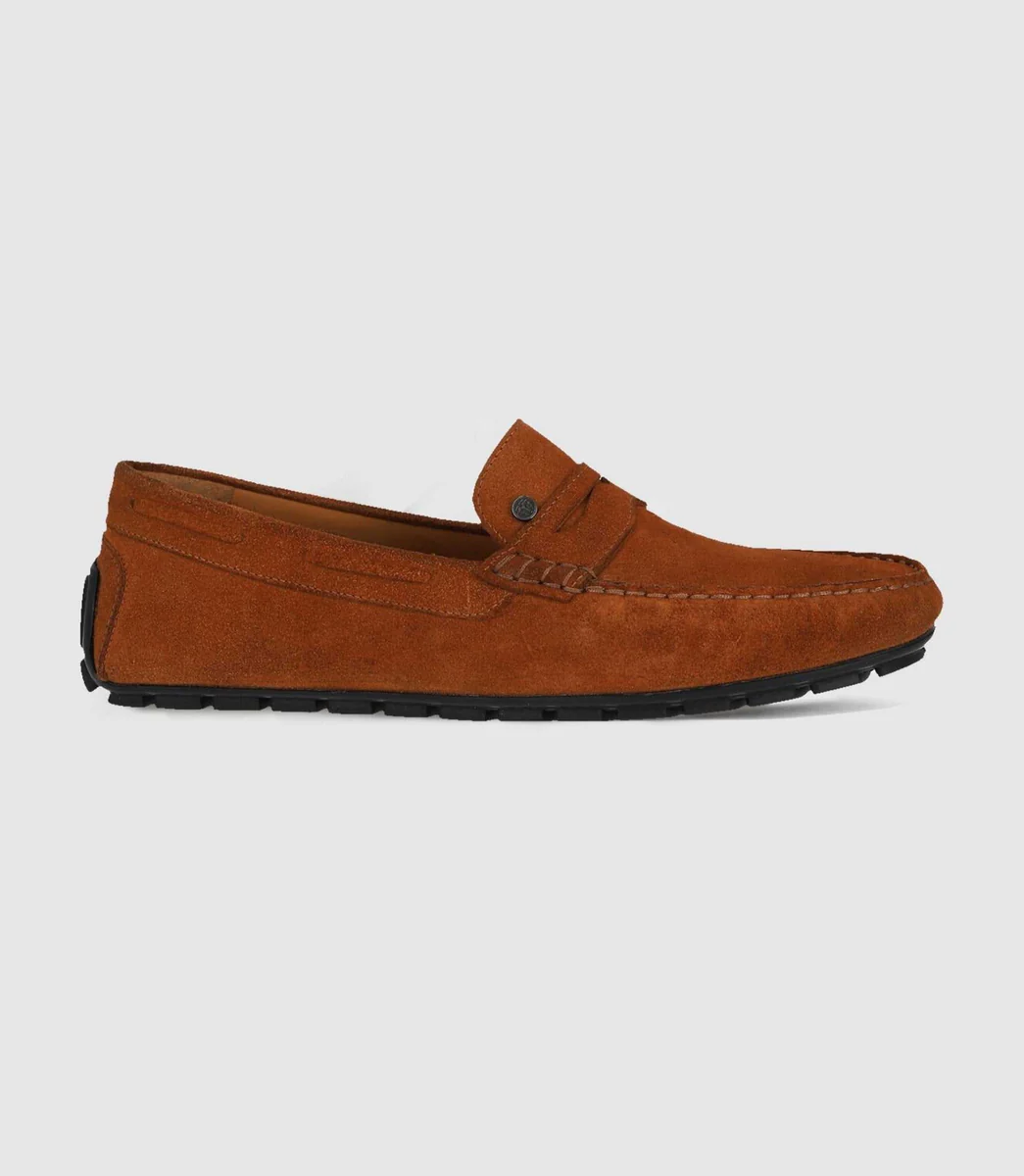 Mocassins en velours camel