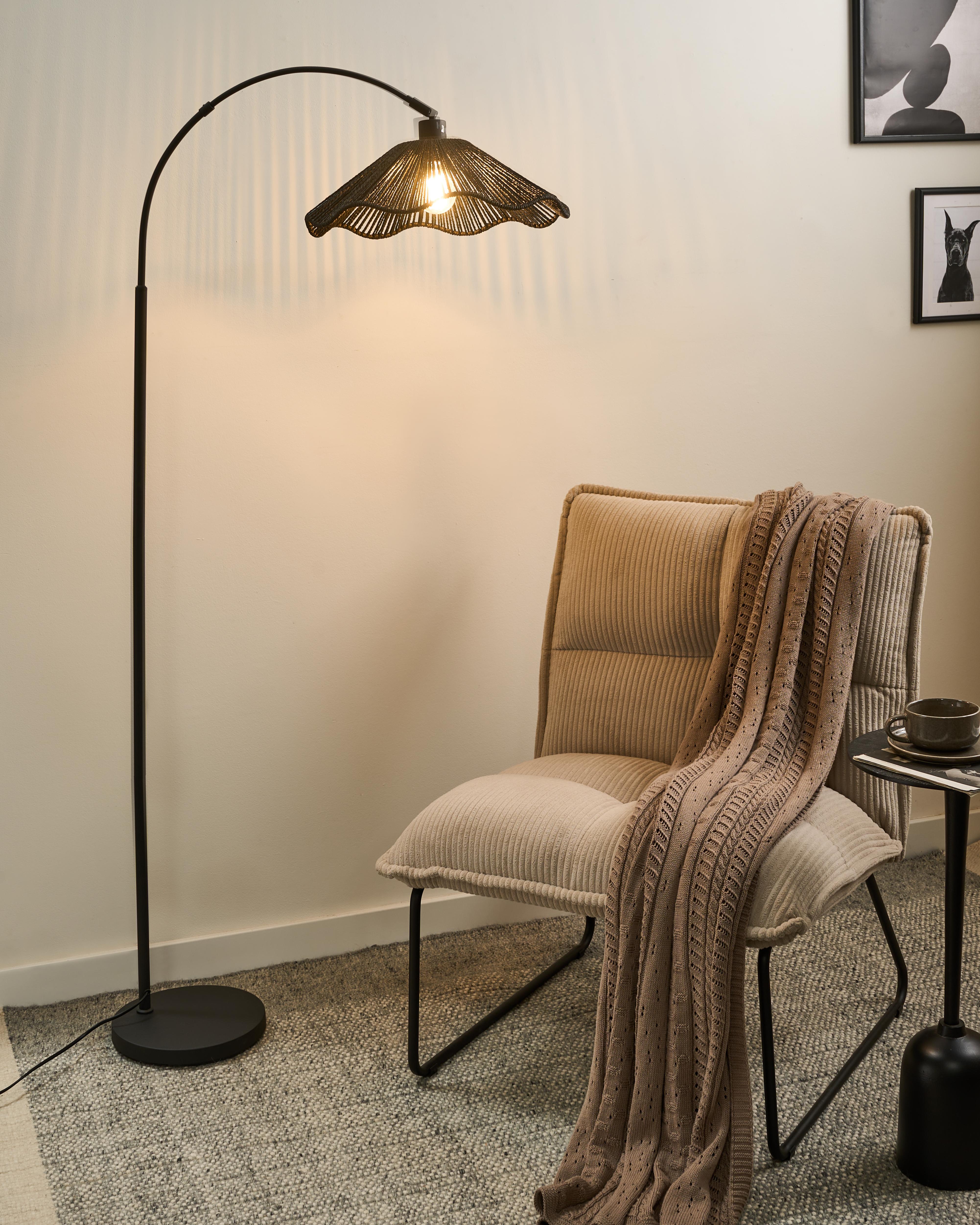 Staande lamp MIGORI Papier Zwart