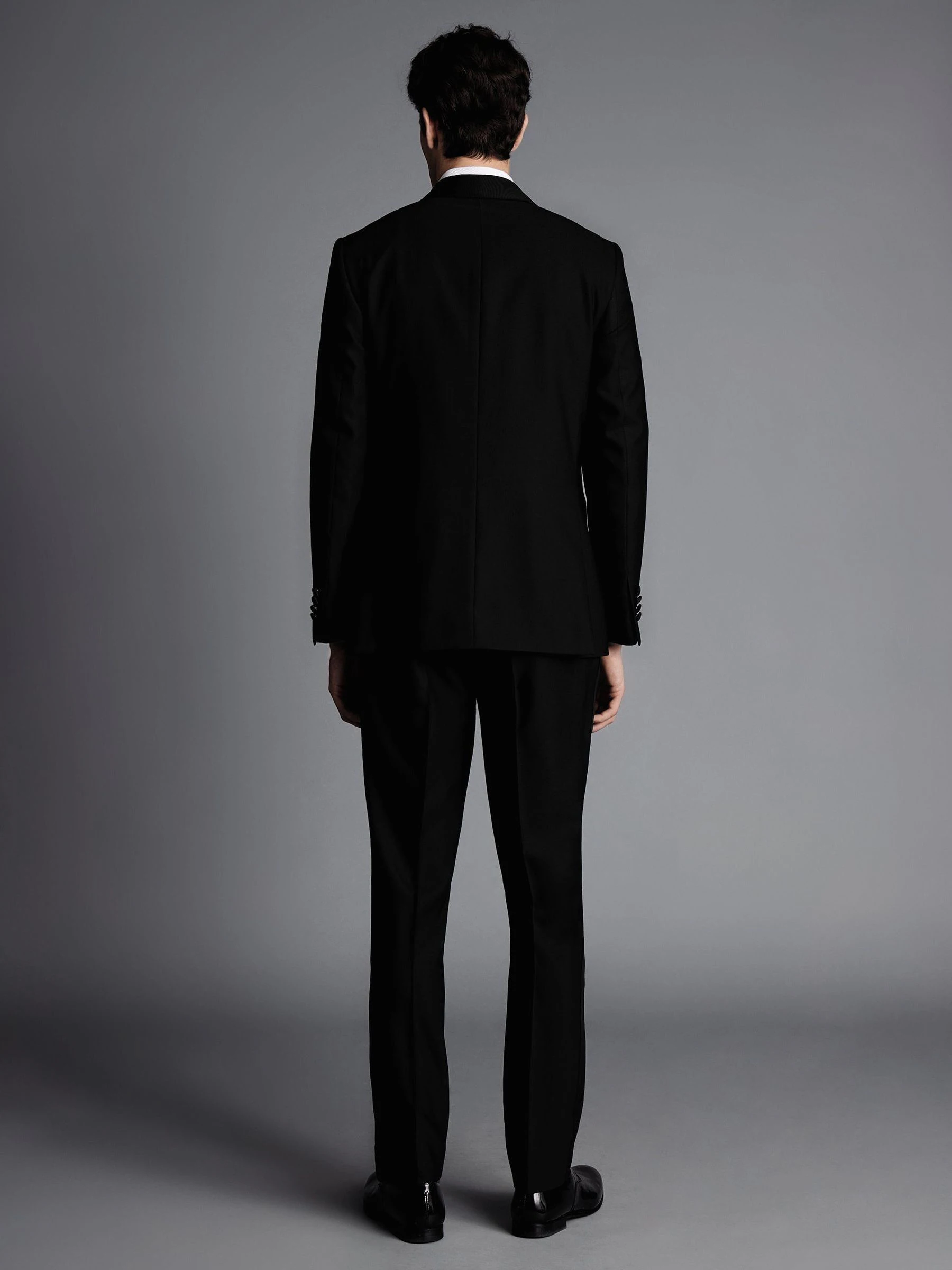 Zwart - Charles Tyrwhitt - Slim-fit dinercolbert met sjaalrevers
