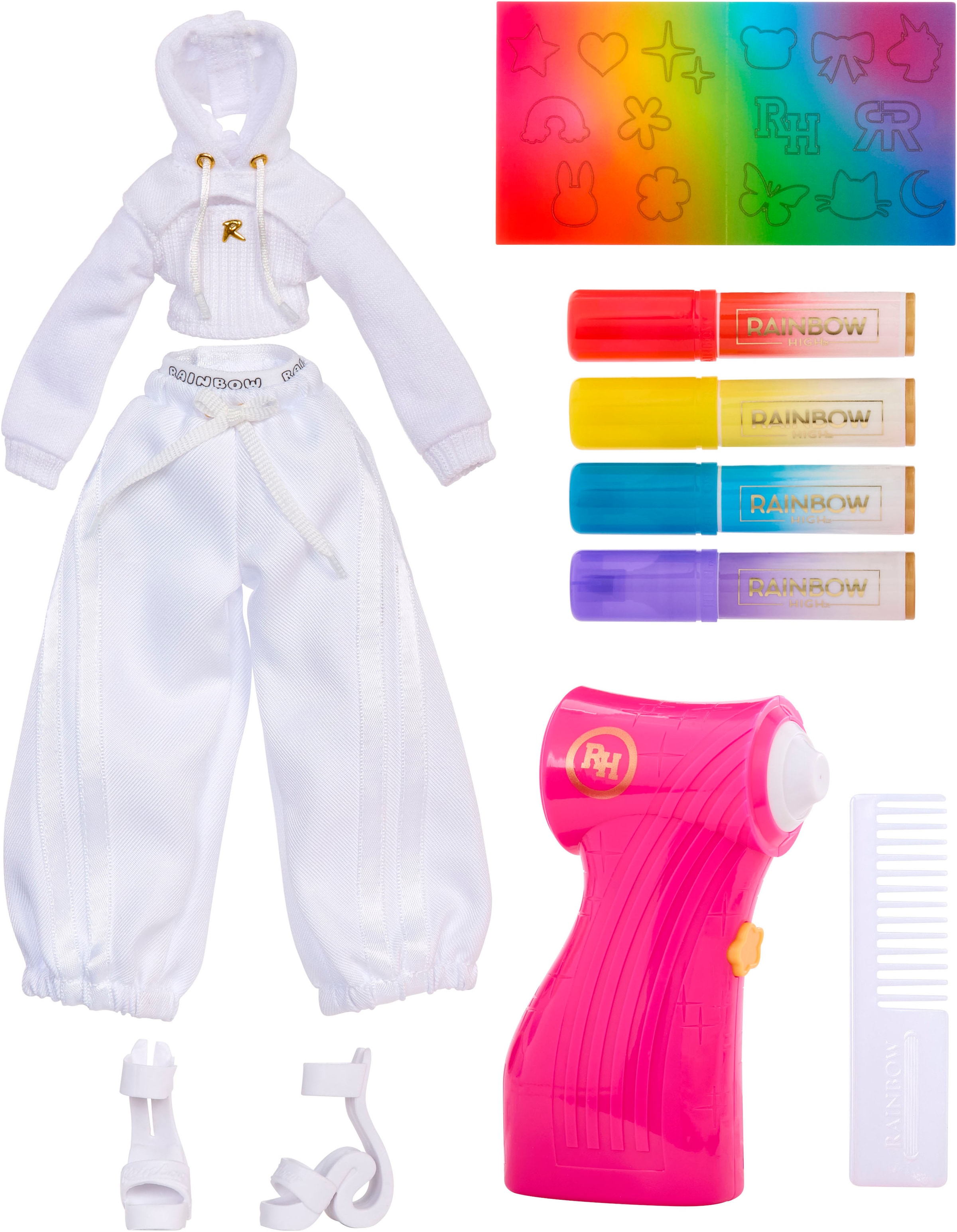 RAINBOW HIGH Anziehpuppe »Air Brush & Create Fashion Dolls -Green Eyes«