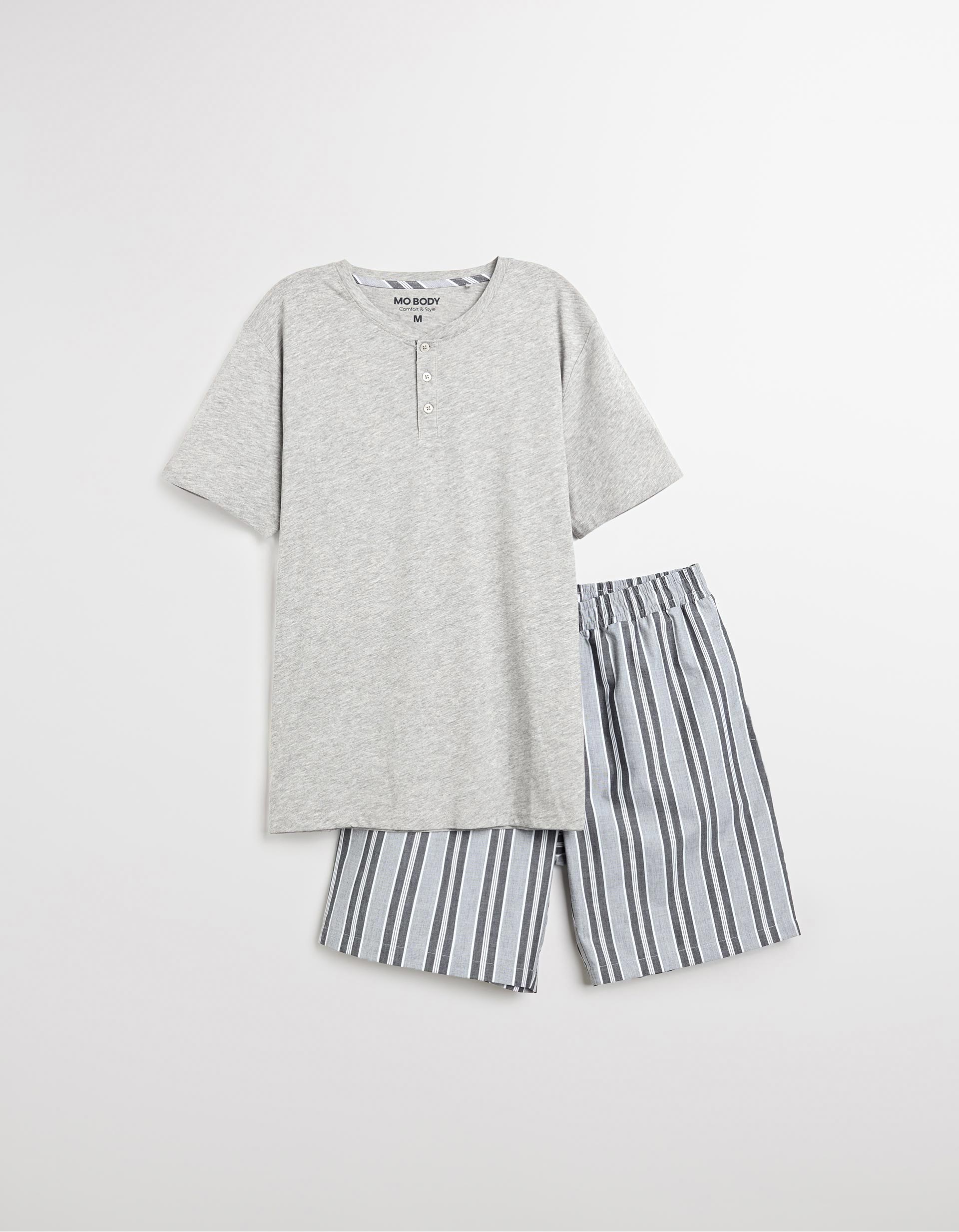 Pijama Jersey, Homem, Cinzento