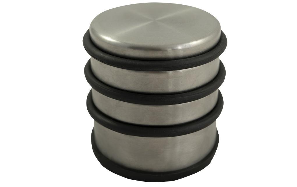 Türsicherung hoch, Edelstahl, Ø 68 mm, SilberDekorativer und funktionaler Türstopper