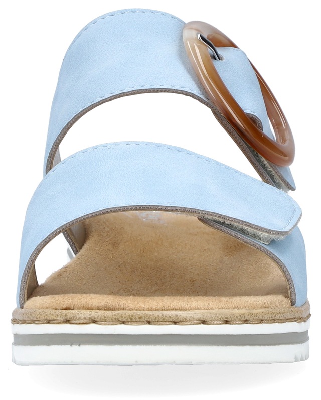 Rieker Pantolette  , Keilabsatz, Sommerschuh, Schlappen mit softer Innensohle
