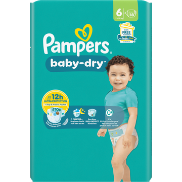 Pampers Baby-Dry Maat 6, 18 Luiers