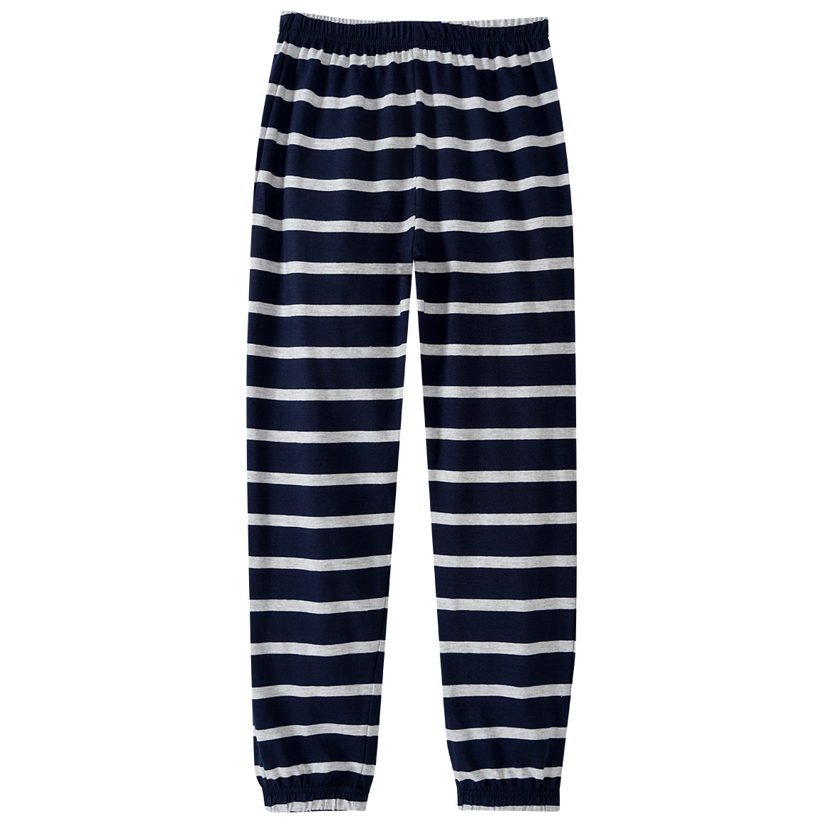 Yigga Jungen Schlafanzug mit Dino-Print hellgrau / dunkelblau