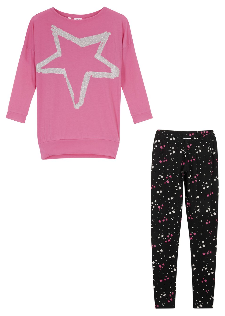T-shirt long fille + legging (Ens. 2 pces.)