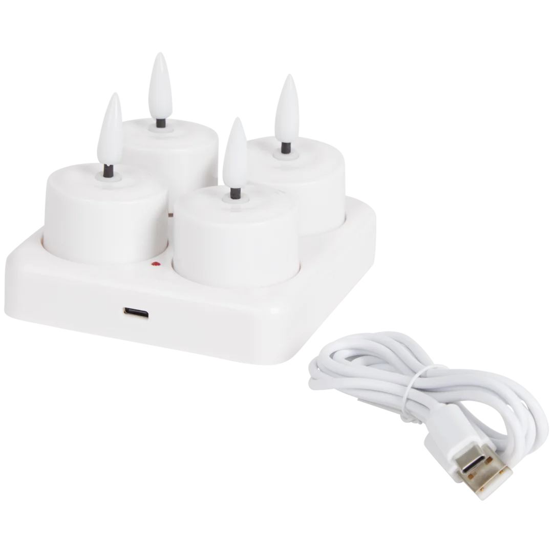Bougies chauffe-plats LED Blanc