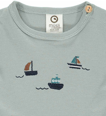 M?Slå T-shirt - Waffle - Spa Green