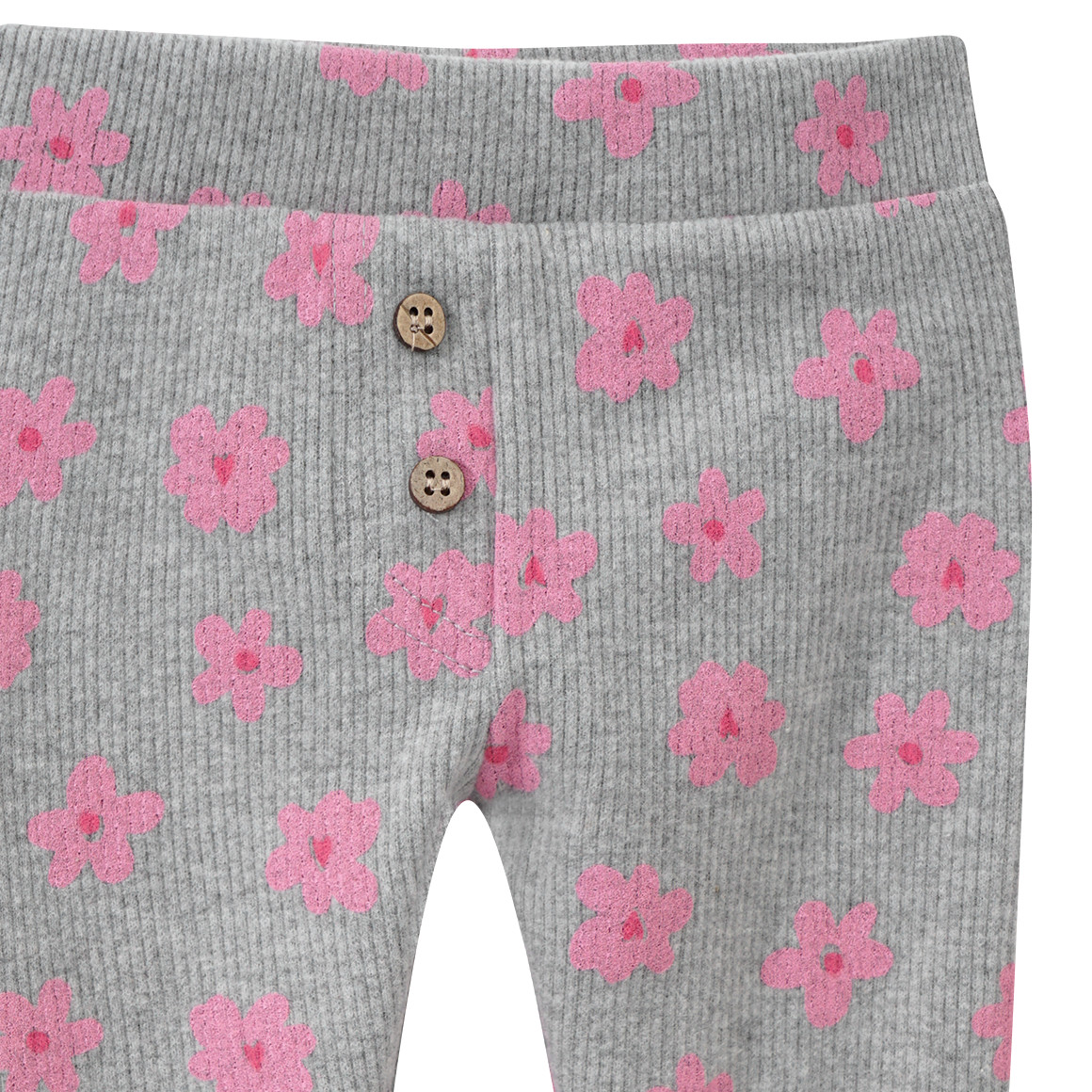 Topomini Baby Leggings mit Ripp-Struktur dunkelgrau / rosa