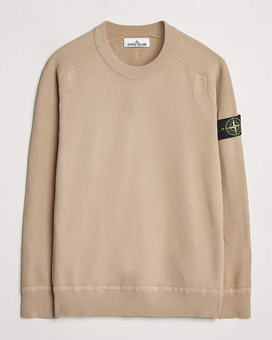 Stone Island Micro Stitch Organic Cotton Crew Biscuit