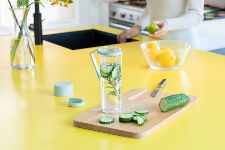 Make & Take Waterfles Met zeef 0,5 liter - Jade Green