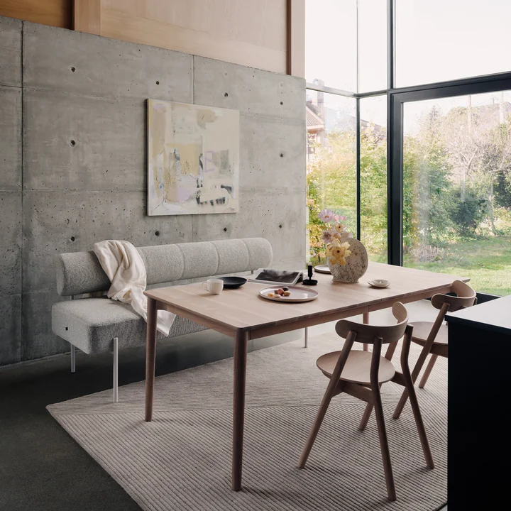 Northern - Daybe Dining Sofa, schwarz / dunkelgrau (Kvadrat Brusvik 08)