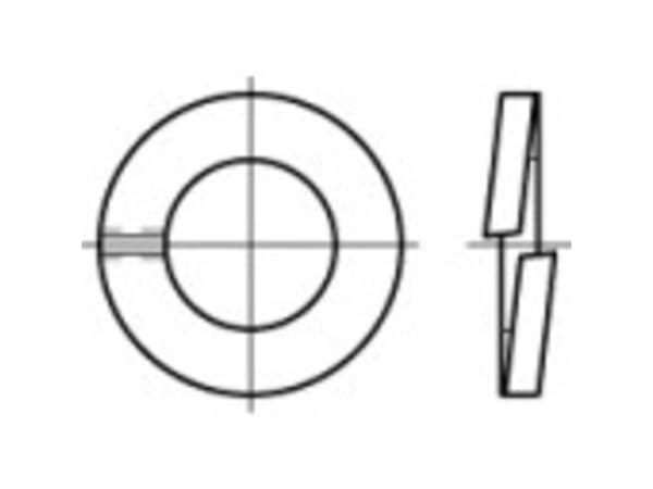 TOOLCRAFT 105650 Fjederring Indvendig diameter: 33.5 mm DIN 127 Fjederstål 25 stk