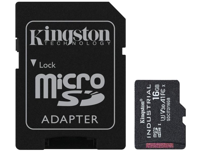 Kingston microSDHC-Karte Industrial UHS-I 16 GB Industrielle microSDHC-Speicherkarte mit 16 GB