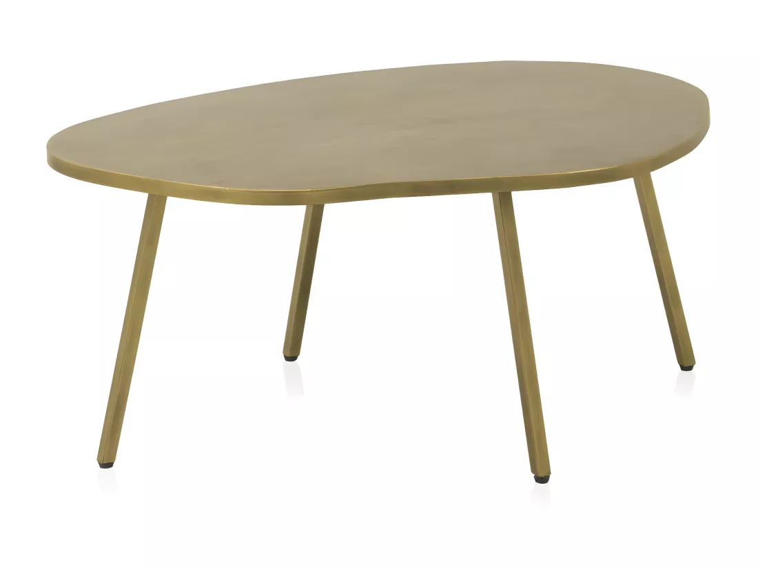 Table d'appoint en métal doré