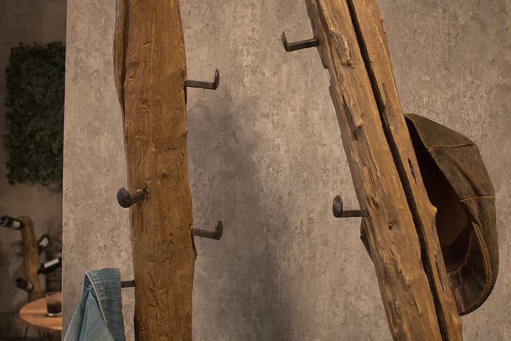 Massive Garderobe HEMINGWAY 200cm Teakholz Kleiderständer
