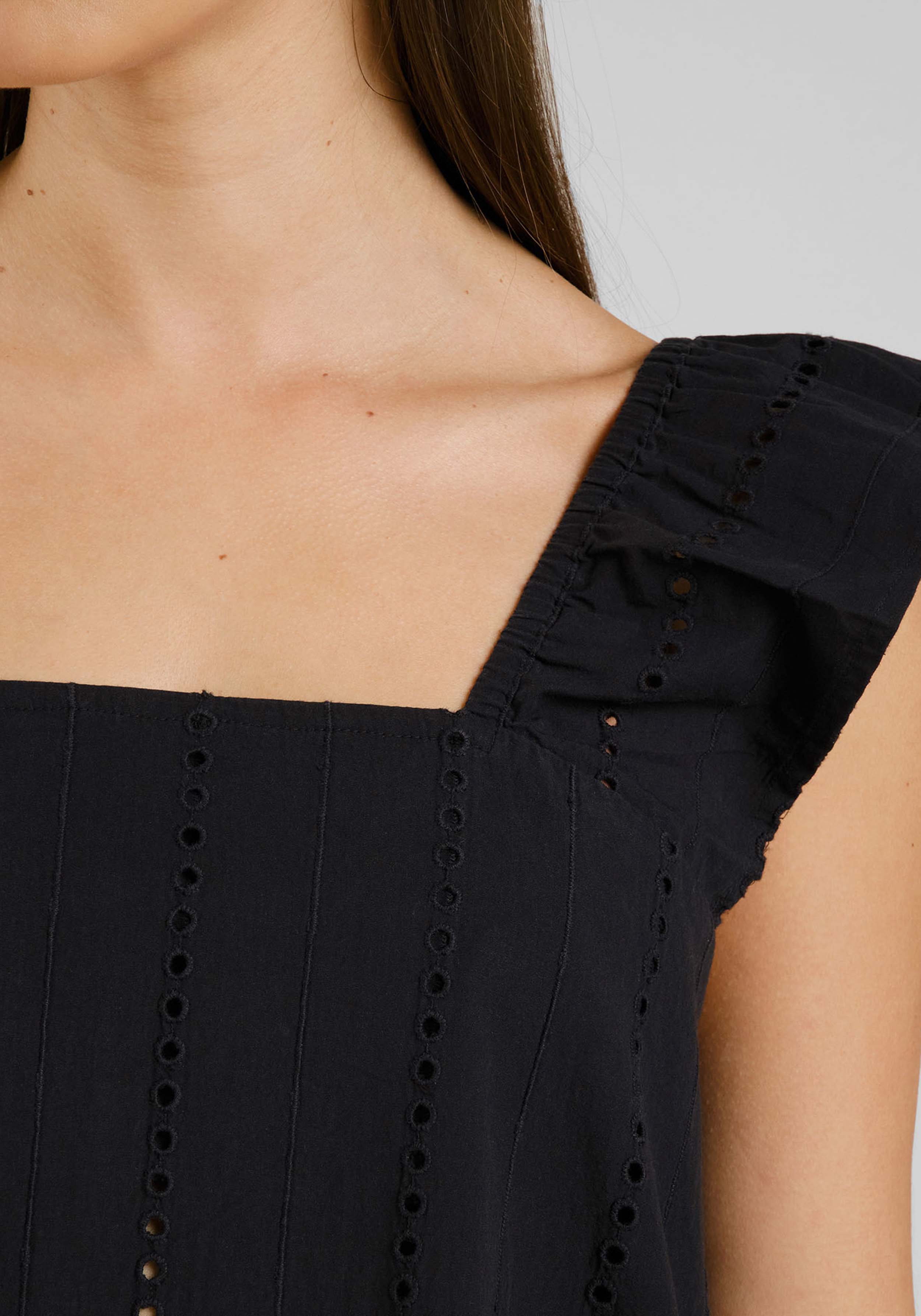 Dedicated Kleid Landsort Schiffli Black