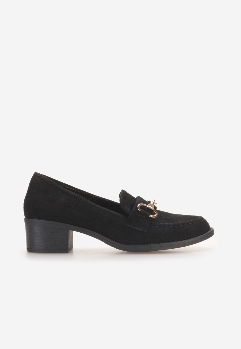 Mocassins à talon noirs Empress