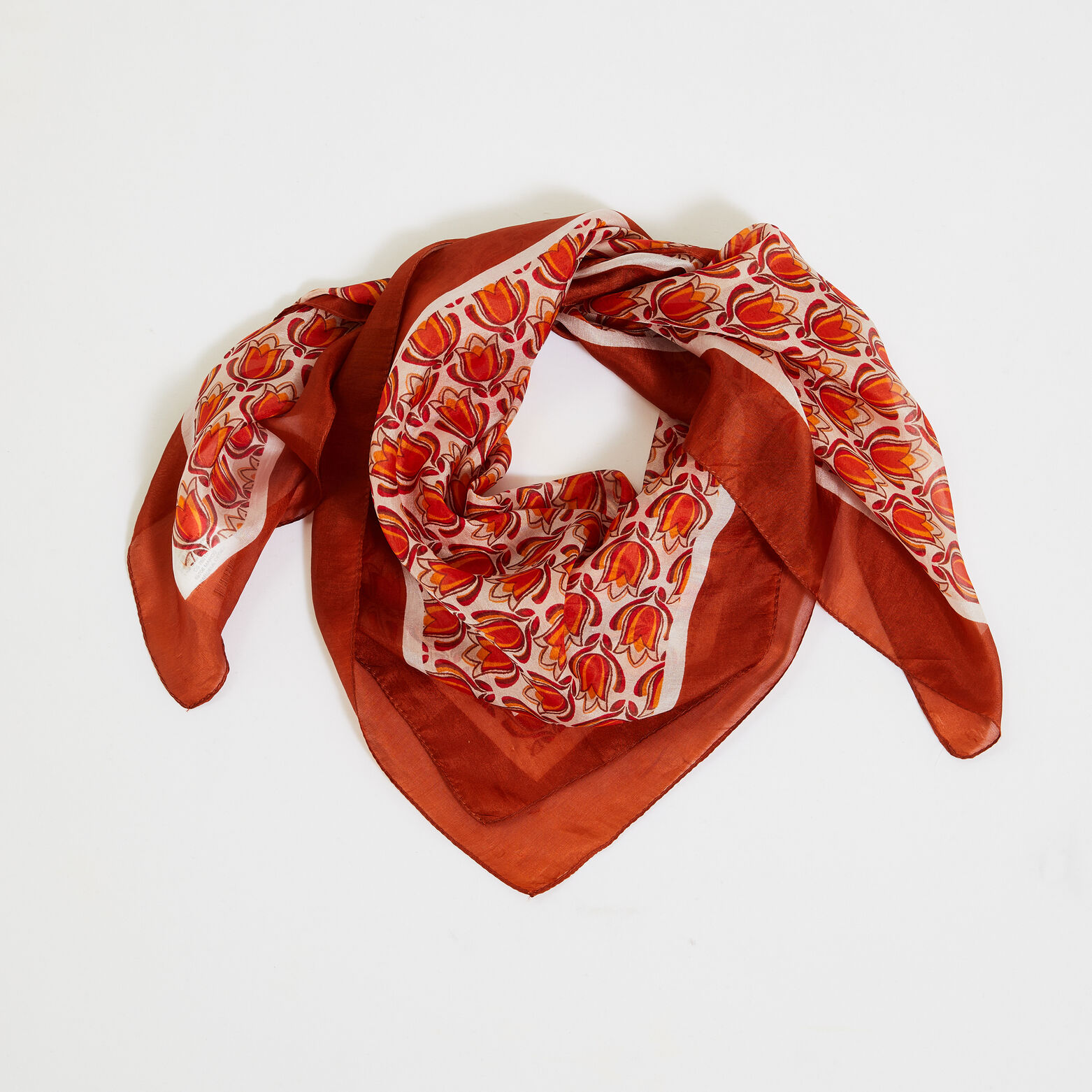 Foulard carré soie femme