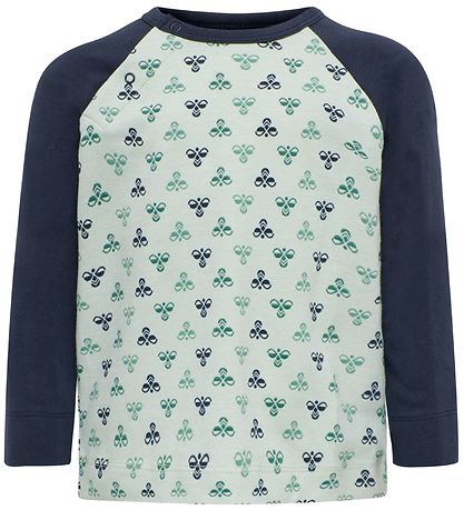 Hummel Bluse - HMLBoBlå -  Grøn m. Logo
