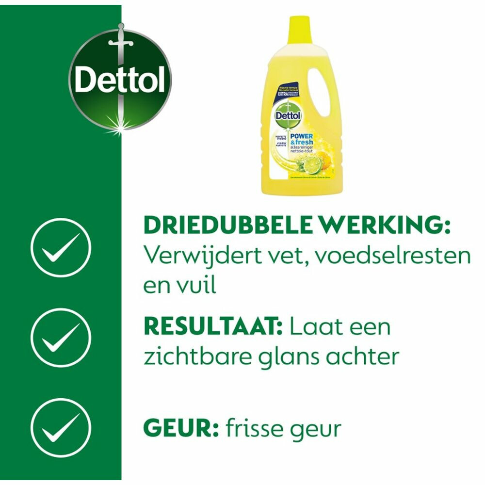Dettol Allesreiniger Power & Fresh Citroen & Limoen1 liter