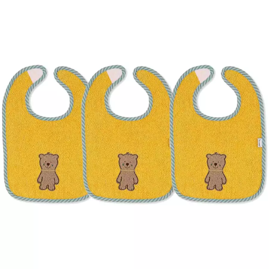 Sterntaler Klettlätzchen 38 x 26 cm 3er Set gelb