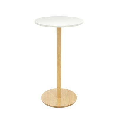 Mange debout WOODY - diamètre 60 cm - H110 cm - plateau blanc