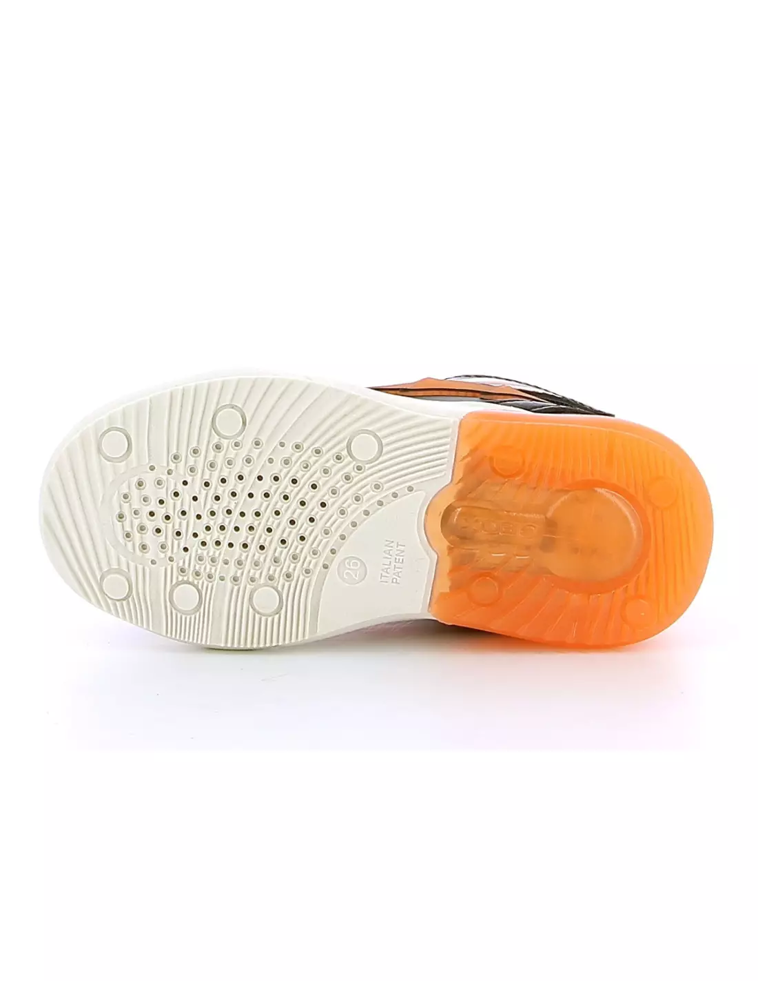 GEOX GRAYJAY - Sneakers Blackorangeflashyellow