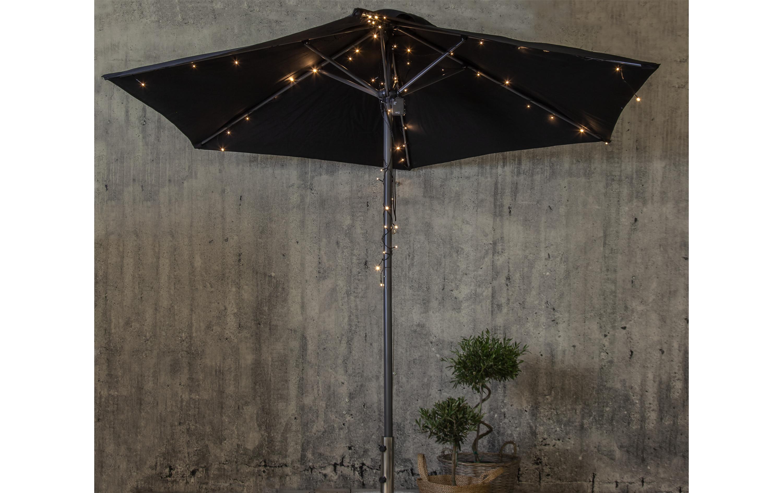 LED-Lichterkette Akku mit 8 Strängen 64 LED, 270 cm, outdoorLichterkette mit Batterien