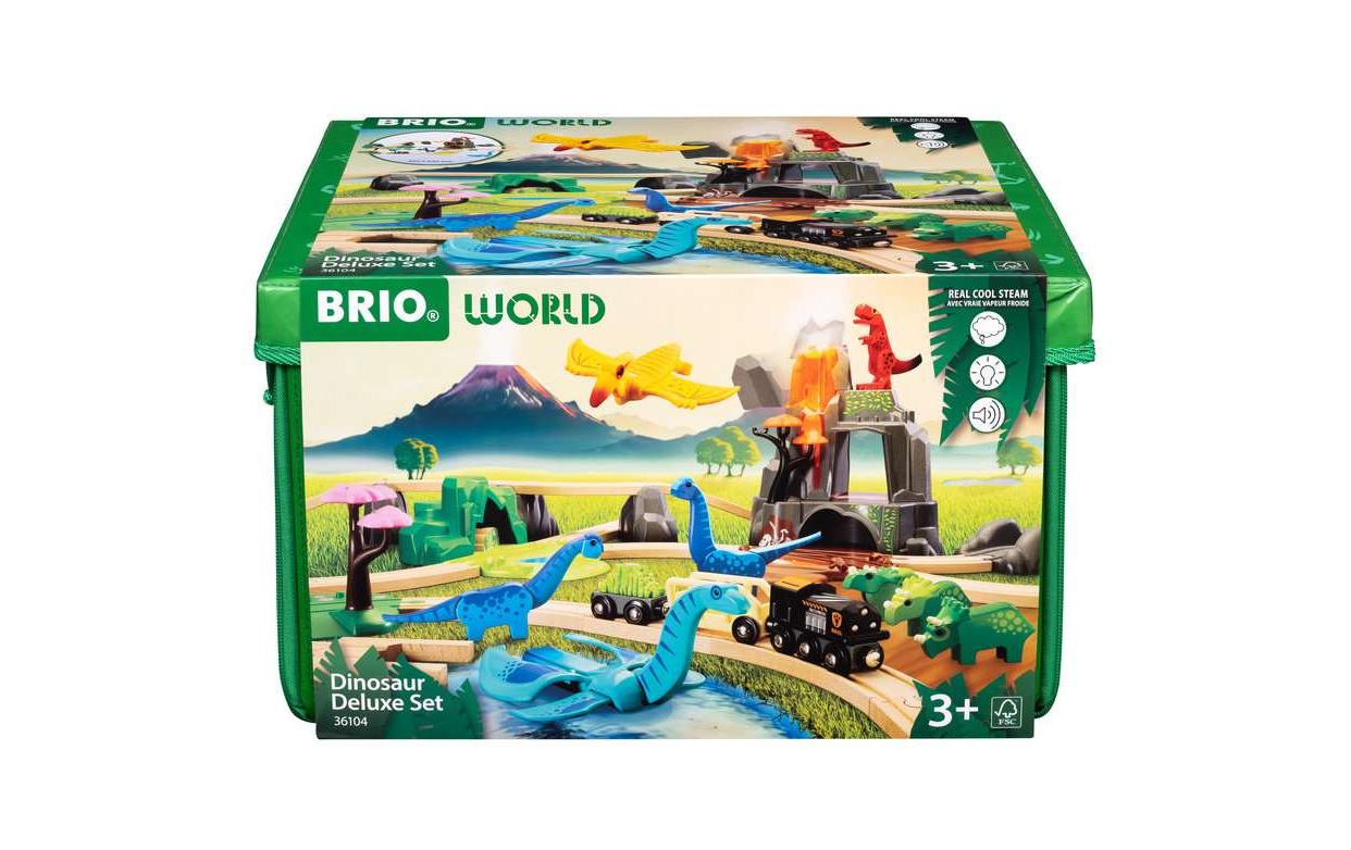 BRIO World Dinosaur Deluxe Set<br>Eisenbahn-Set aus 45 Teilen