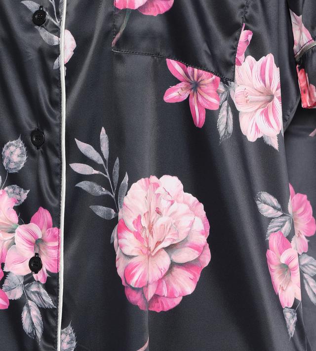 Pyjama Set: Hemdbluse & Shorty in Satin