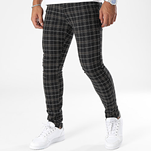 Pantalon A Carreaux Noir