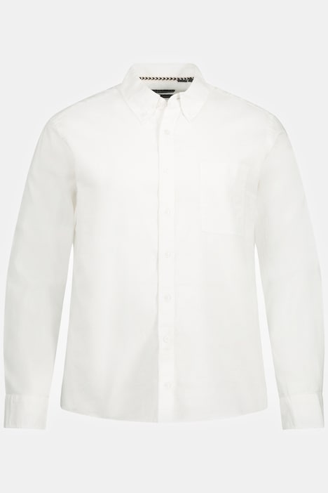 Leinenmixhemd, Langarm, Buttondown-Kragen, Modern Fit
