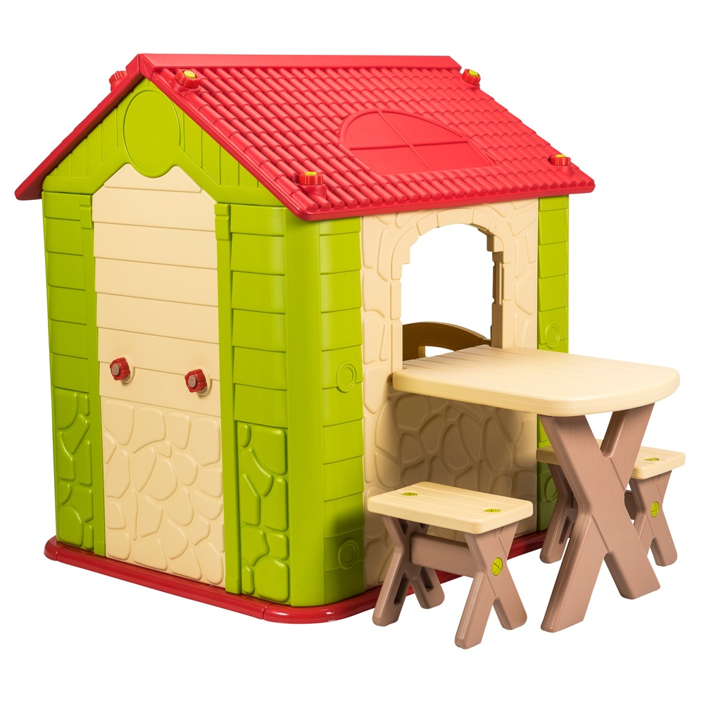 Deluxe-Spielhaus mit Tisch und Stühlen
