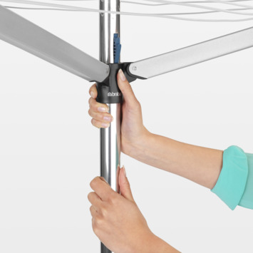 Brabantia Essential Droogmolen - met Betonanker - 40 m - Metallic Grey