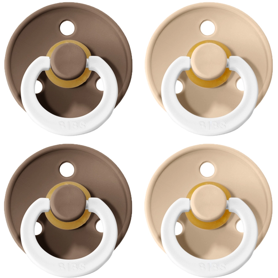BIBS® Schnuller Colour Dark Oak  Vanilla Night 6-18 Monate, 4 Stk.