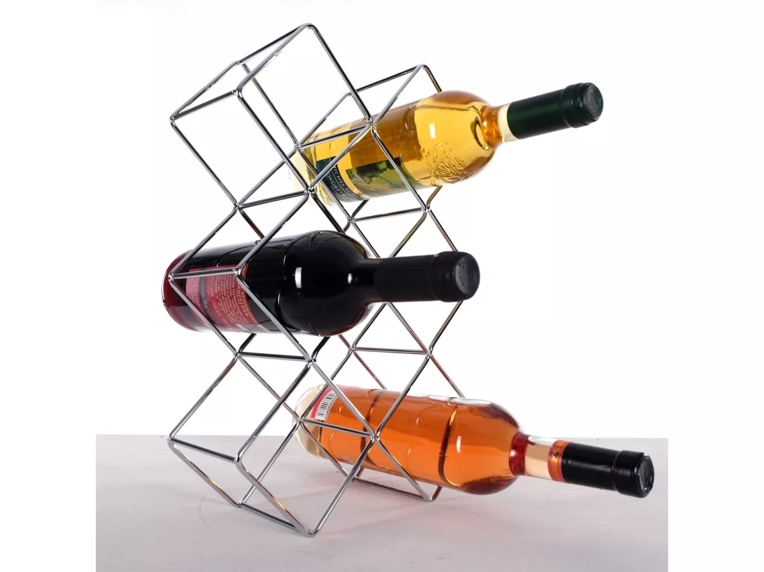 PORTE-BOUTEILLE QUADRAT Métal argent