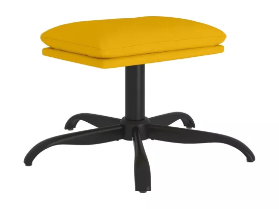 Repose-pied Jaune moutarde 60x60x36 cm Velours