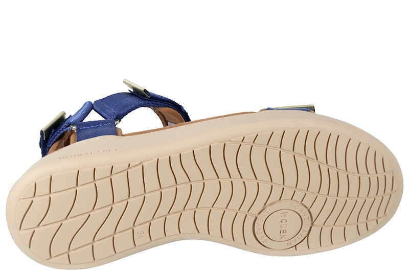 WODEN LINE COBOLT BLUE SANDAL I BLÅ TEKSTIL