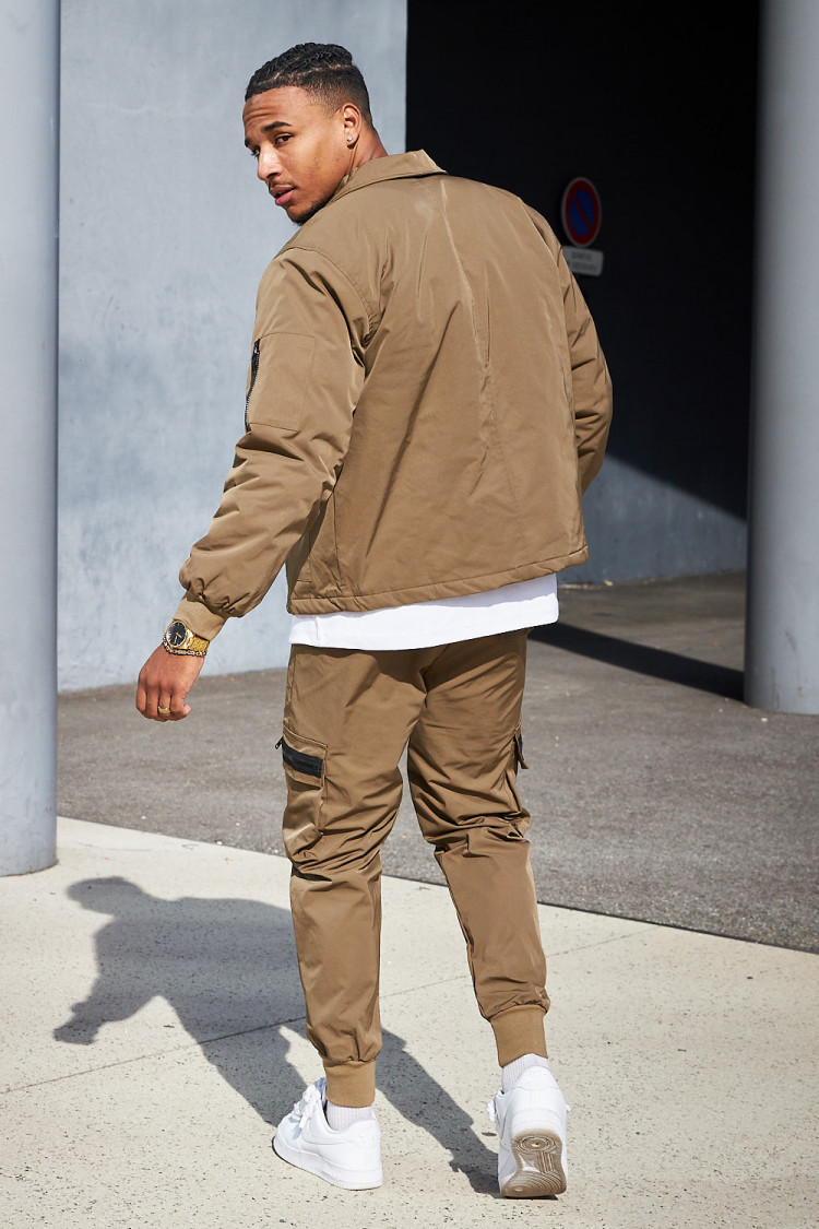 Ensemble 2 pièces blouson + pantalon de jogging kaki