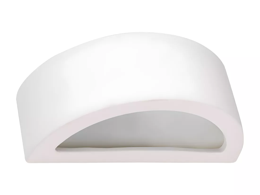 Appliques Atena moderne en céramique - 1 sources lumineuses - L.20 x H.10 cm - blanc