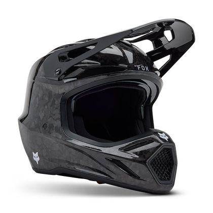 Casque cross Fox V3 RS CARBON SOLID 2025 - Noir