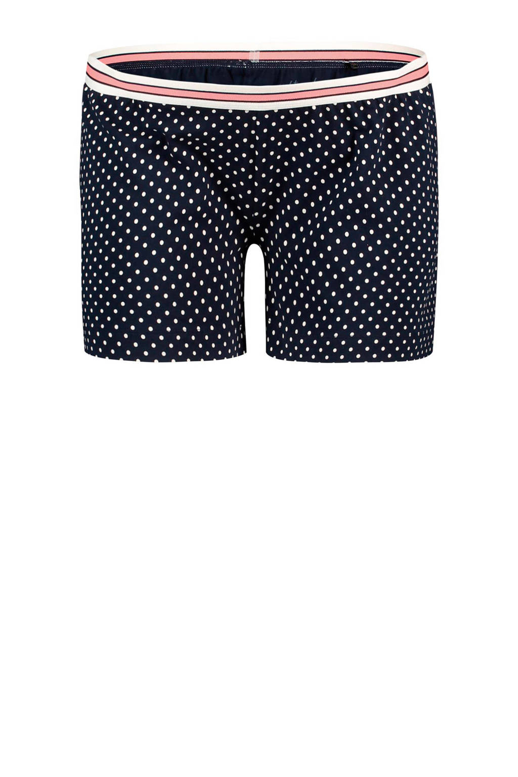 Noppies zwangerschapspyjamashort Merel met stippen donkerblauw/wit