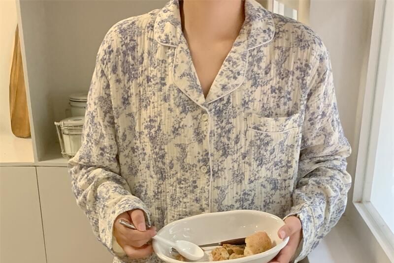 Tanee - Bijpassende pyjamaset met bloemenprint voor koppels