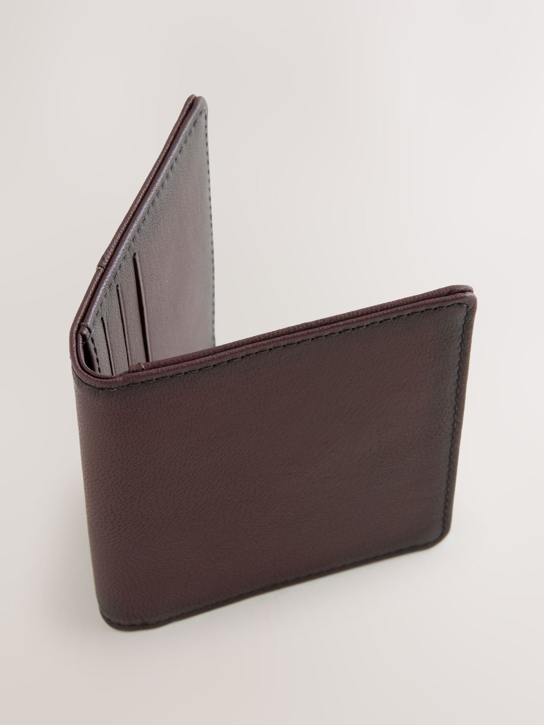 Bordeauxrood/bruin - Burnished Leather Wallet