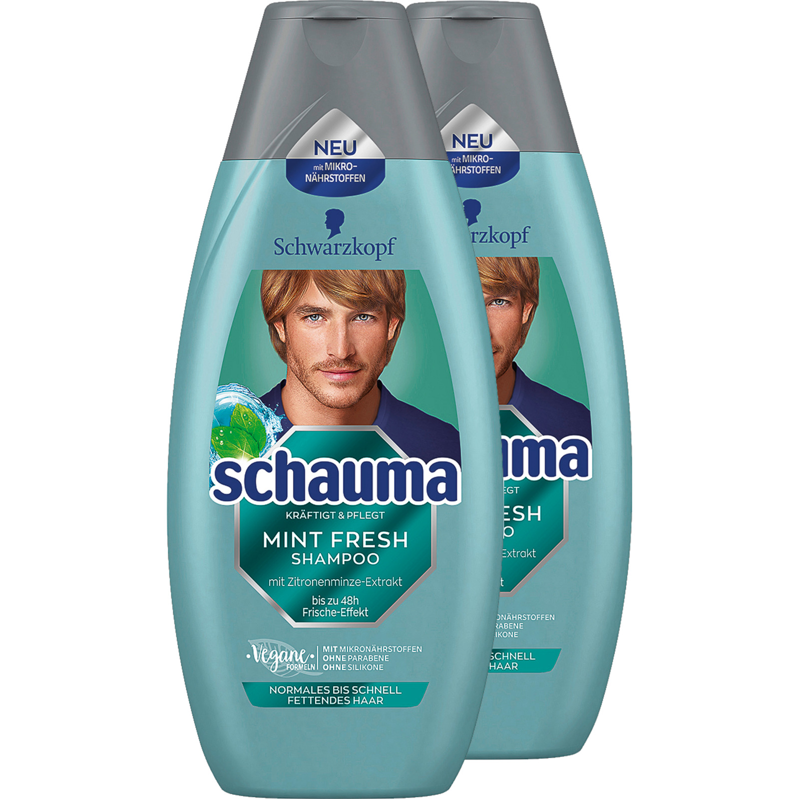 Schwarzkopf Schauma Shampoo Mint Fresh 2 x 400 ml