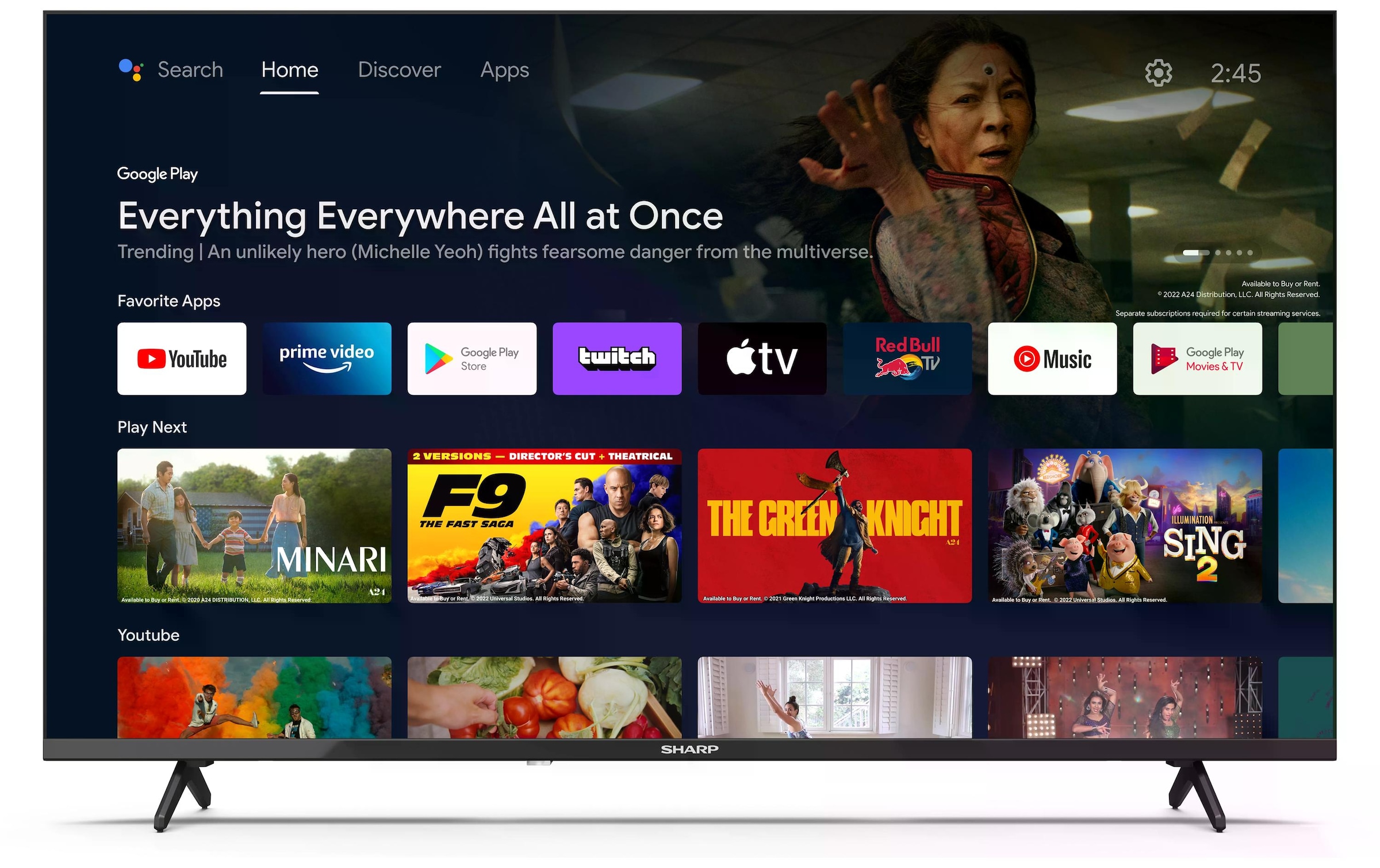 Sharp LED-Fernseher »43FH2EA 43« 108,79 cm/43 ″ Full HD Android TV